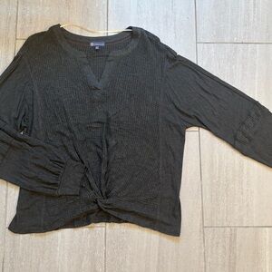 Democracy Black Textured Sweater
